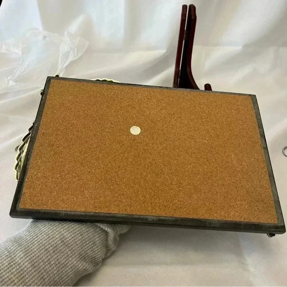 Silver Plated Palm Tree Design Marble Cheese Board and Knife - Picture 6 of 7